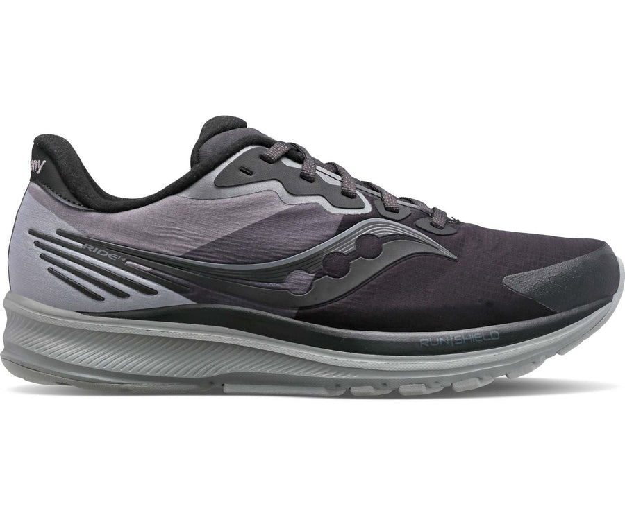 Saucony Ride 14 Runshield — Femme Black / Gravel
