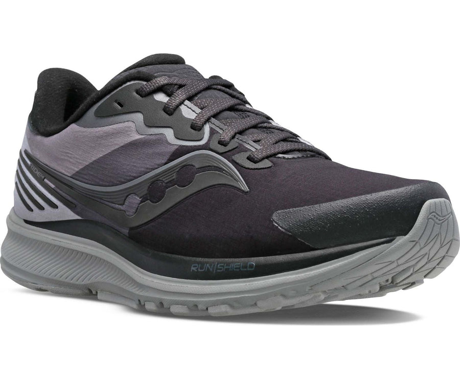 Saucony Ride 14 Runshield — Femme Black / Gravel