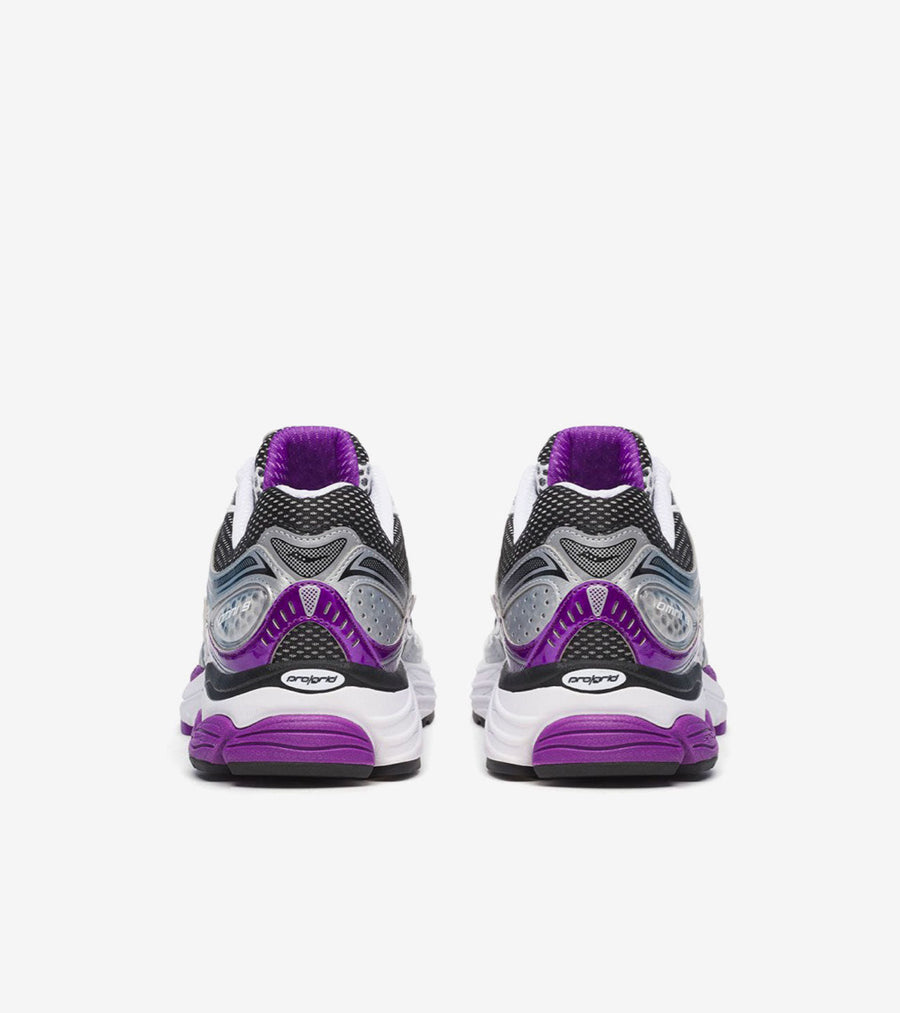 Saucony ProGrid Omni 9 — White / Black / Silver / Purple