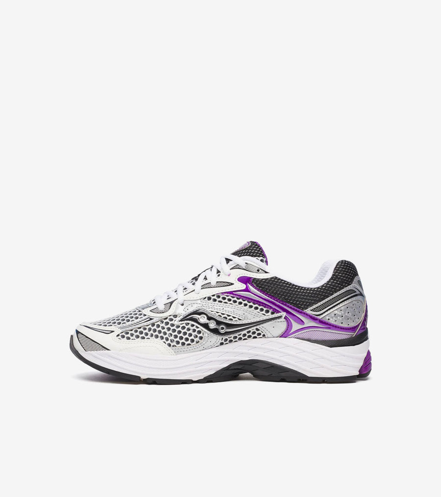 Saucony ProGrid Omni 9 — White / Black / Silver / Purple