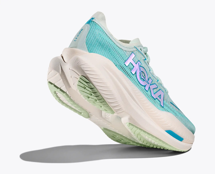 Hoka Mach X 2 — Femme Snow Melt / Blue