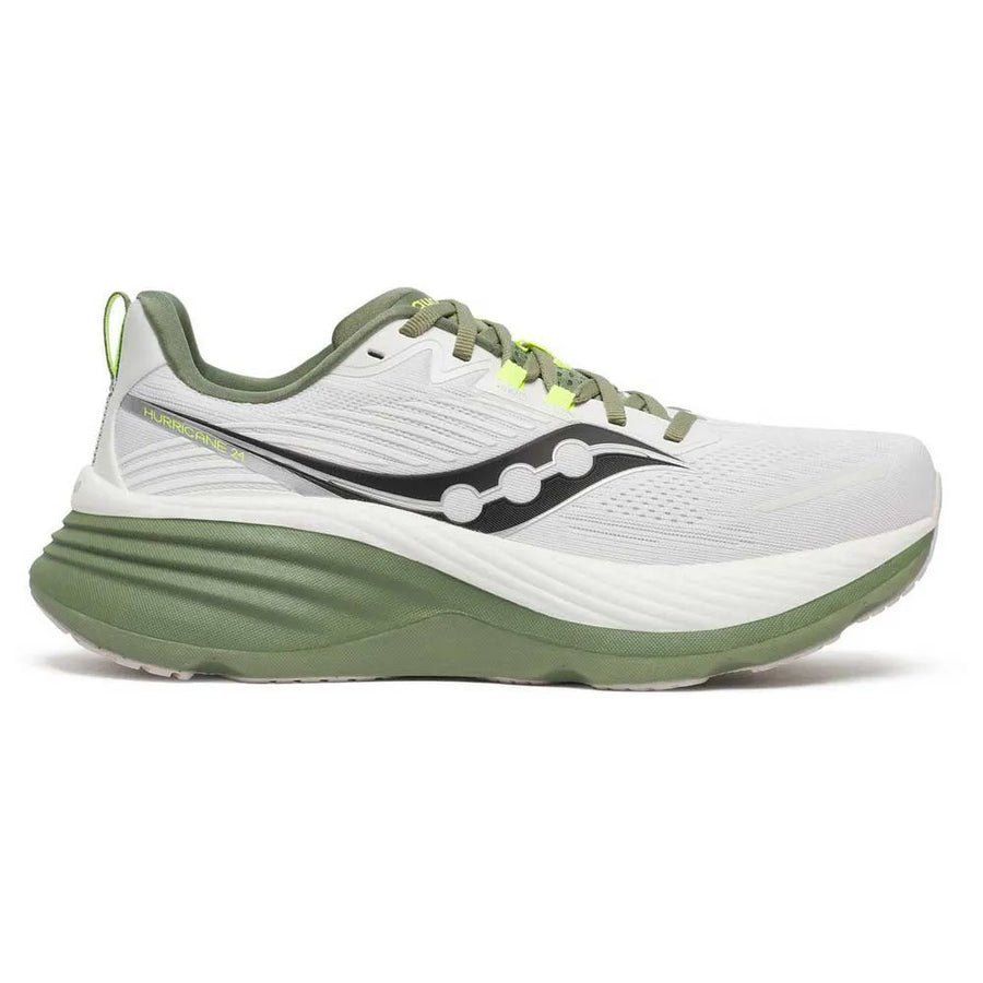 Saucony Hurricane 24 — Homme White / Olivine