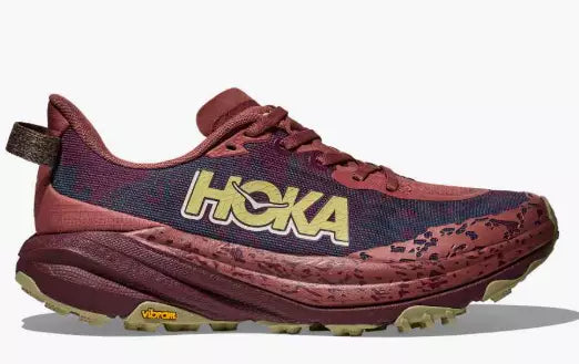 Hoka Speedgoat 6 Femme Maple / Rouge / Cherry RLCK – chaussure de trail, vue 1