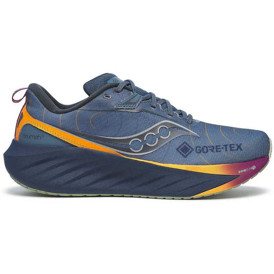 Saucony Triumph 22 GTX Femme Mirage / Navy – chaussure de running, vue 1