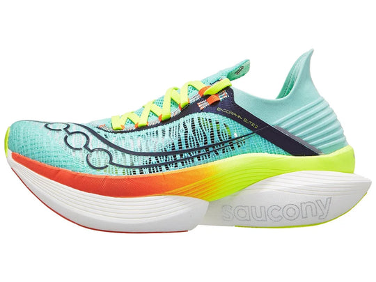 Saucony Endorphin Elite 2 Unisexe Splash / Fire – chaussure de running, vue 1