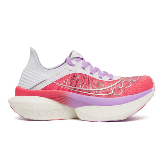 Saucony Endorphin Elite 2 Unisexe Coral / White – chaussure de running, vue 1