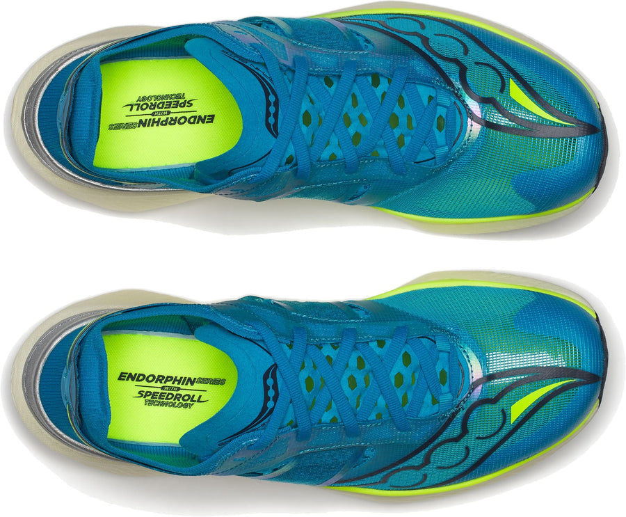 Saucony Endorphin Elite — Homme Viziblue / Citron 2024