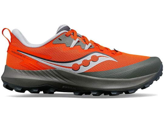 Saucony Peregrine 14 Homme Pepper / Bough – chaussure de trail, vue 1